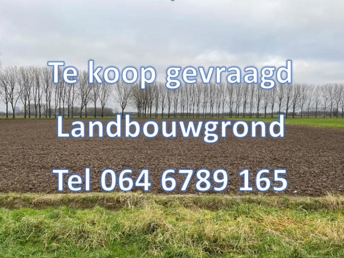 Te koop gevraagd landvouwgrond