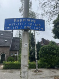 Straataanduiding Kapelweg Amersfoort