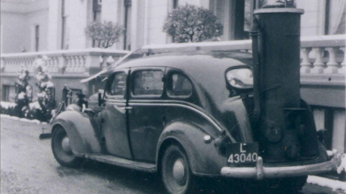 Auto op houtgestookt gas